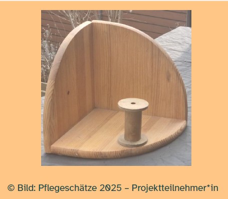 Selbstgebauter Dreieckssitz
