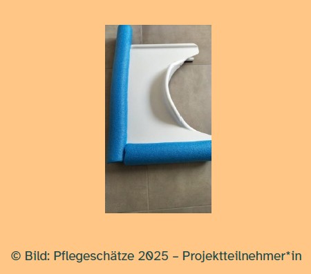 Poolnudel als Schutz