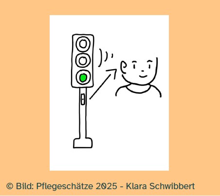 Blindenampel hilf autistischem Kind