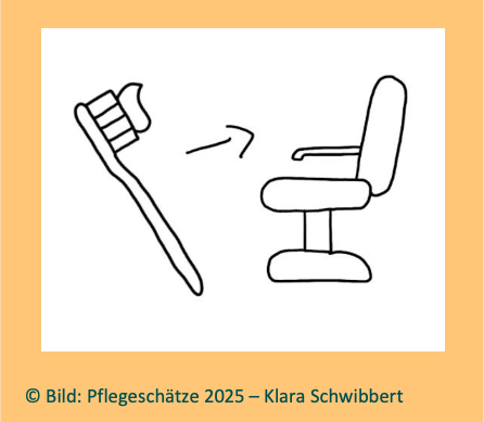Zähne putzen im Therapiestuhl