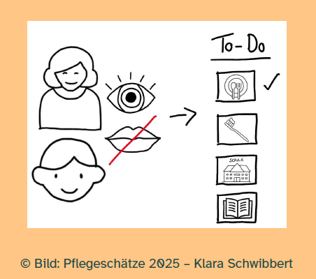 Morgenroutine ohne Sprechen